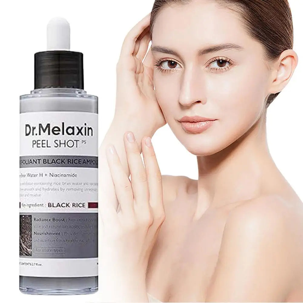 Dr.Melaxin, Peel Shot Glow Rice Exfoliating Ampoule, Gentle Exfoliating Face and Body Scrub for All Skin Types, Korean Skincare
