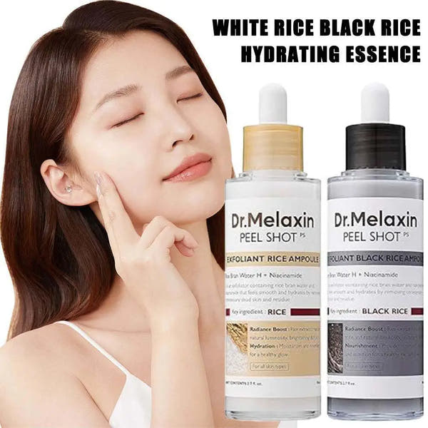 Dr.Melaxin, Peel Shot Glow Rice Exfoliating Ampoule, Gentle Exfoliating Face and Body Scrub for All Skin Types, Korean Skincare