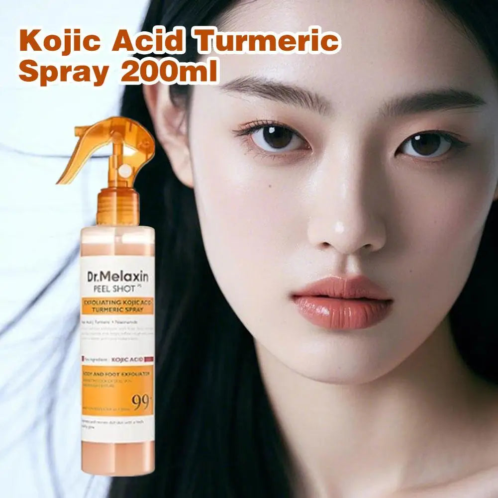 Korean Dr.Melaxin Peel Shot Exfoliating Kojic Acid Turmeric Spray Soothing Moisturizing Brighten Exfoliating Kojic Acid 200ml