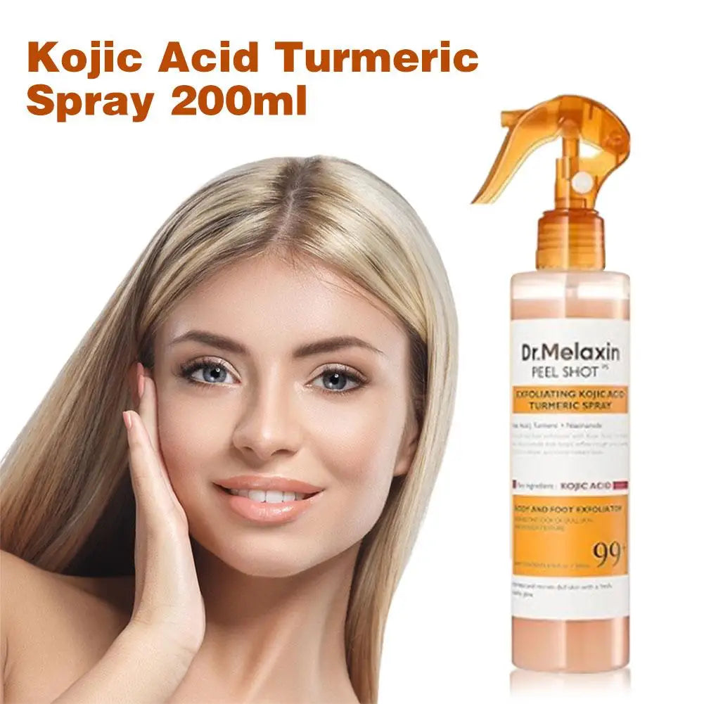 Korean Dr.Melaxin Peel Shot Exfoliating Kojic Acid Turmeric Spray Soothing Moisturizing Brighten Exfoliating Kojic Acid 200ml
