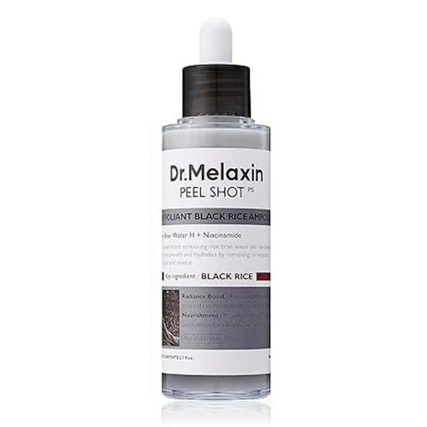 Dr.Melaxin, Peel Shot Glow Rice Exfoliating Ampoule, Gentle Exfoliating Face and Body Scrub for All Skin Types, Korean Skincare